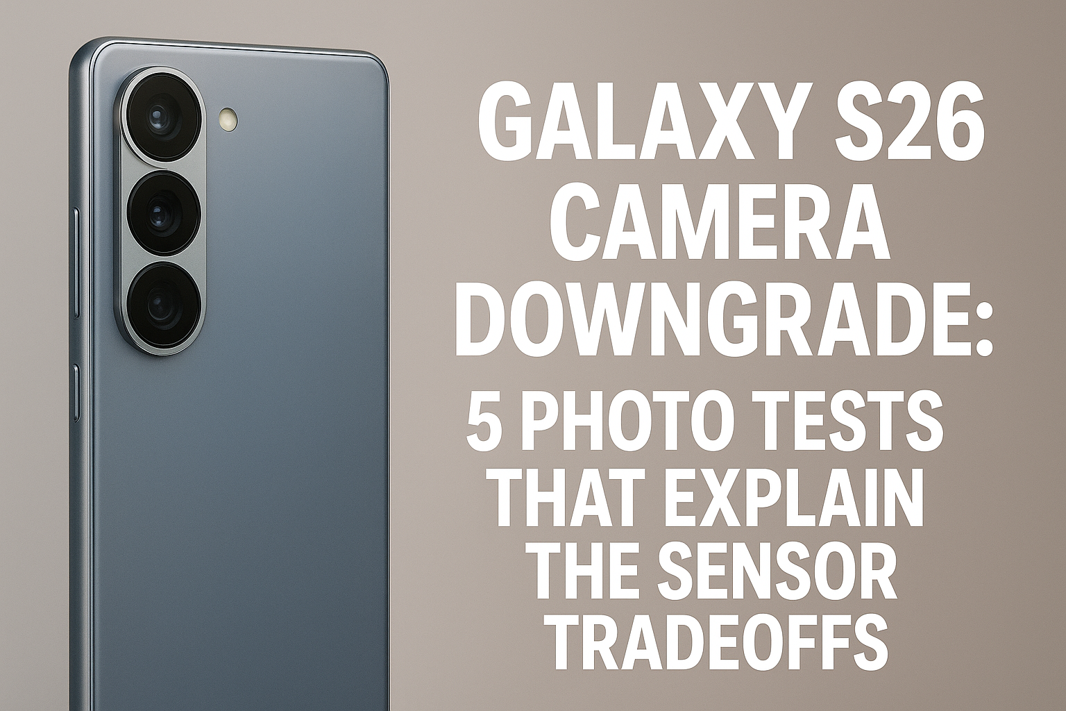 Galaxy S26 camera downgrade