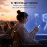 AI Friends concept showing digital companionship and the future of human relationships