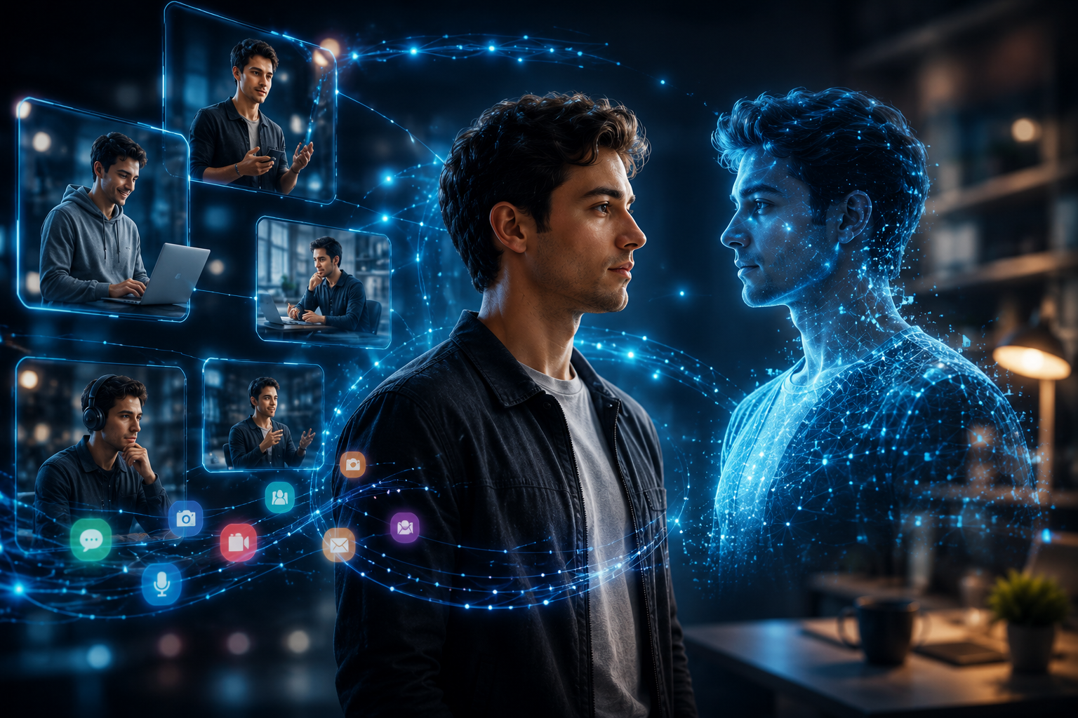 AI Clone technology is creating a digital version of a person through artificial intelligence
