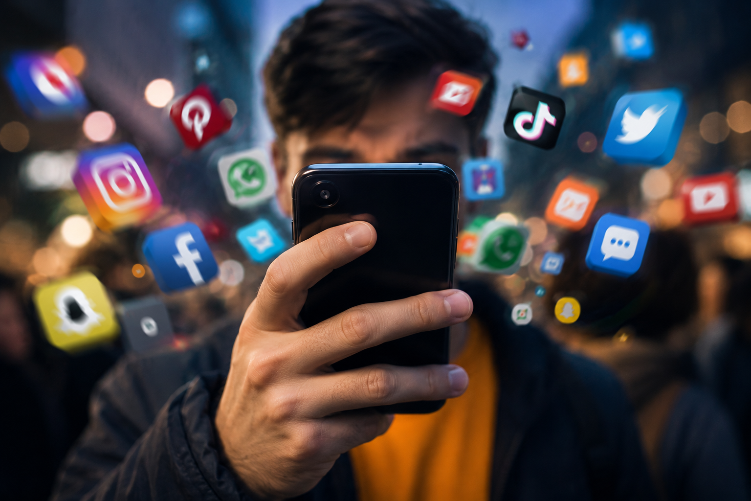 The Attention War showing social media apps competing for user attention