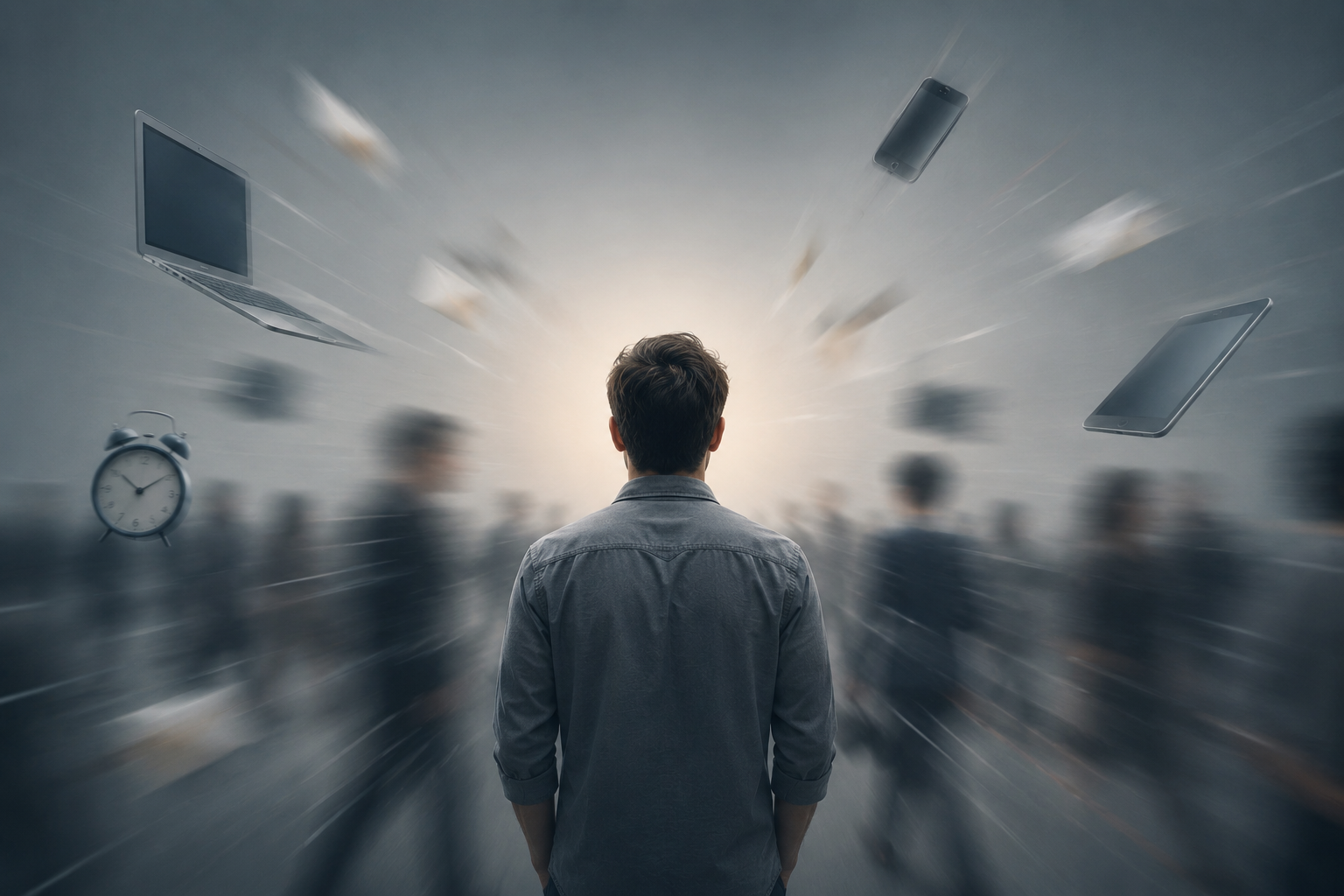 Modern Life Feels Faster in a technology-driven world filled with notifications and digital distractions
